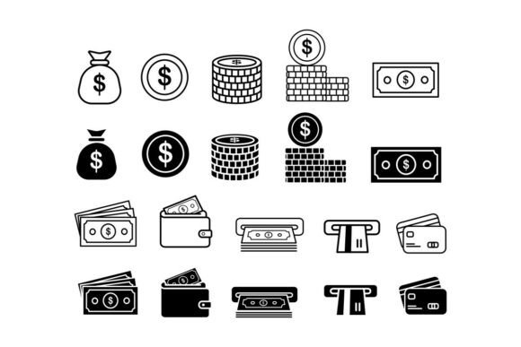 Financial Icons Collection: Modern Graphics for Content Publishers