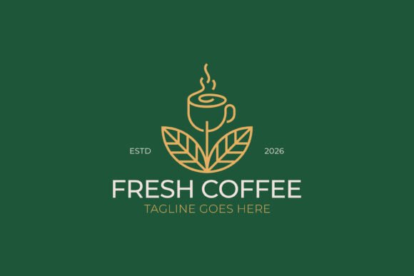 Fresh Organic Coffee Cup Logo Natural: A Graphic Design Asset Review