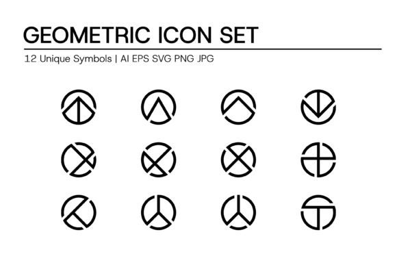 Geometric Circle Logo Icon Set: Premium Graphics & Logo Templates