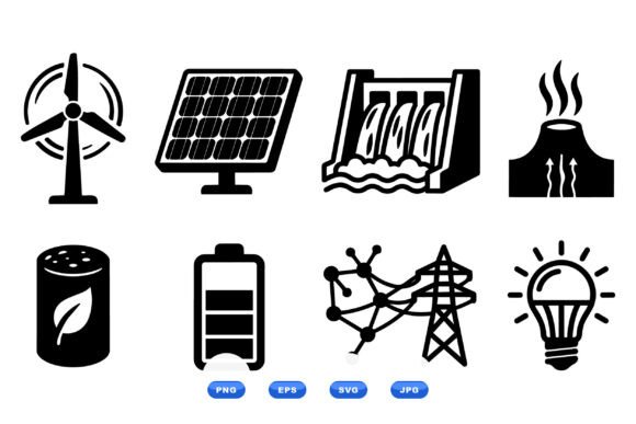 Renewable Energy Icons SVG: A Graphics and Crafts Review