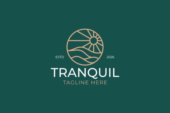 Tranquil Sun Wave Logo Nature Wellness: Graphics & Logo Templates Review